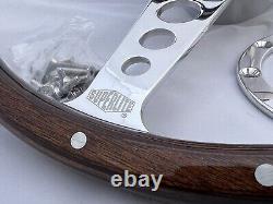 Land Rover Series 2a & 3 15 Dish Wood Rim S/Wheel Inc 48 Spline Pol Boss Kit