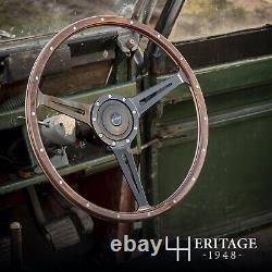 Land Rover Series 2a & 3 17 Beech Wood Rim Steering Wheel + 48 Spline Boss Kit