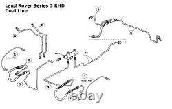 Land Rover Series 3 109 Brake Pipe Line Set Kit Cupro Nickel Mixed 1300RBS