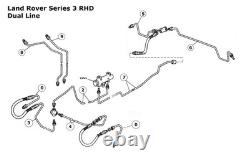 Land Rover Series 3 88 Brake Pipe Line Set Kit Cupro Nickel DL Imp 1399R inc BS