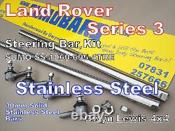 Land Rover Series 3 STAINLESS STEEL Steering Bars + Track Rod Ends SUMOBARS
