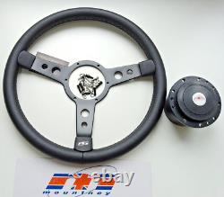Land Rover Series 3, Steering Wheel 15'' Black Vinyl