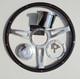 Land Rover Series 3, Steering Wheel, Dark Wood Riveted, Polished Boss + Spokes