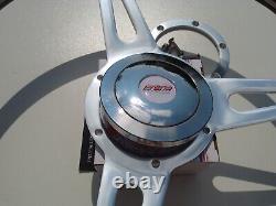 Land Rover Series 3, Steering Wheel, Dark Wood Riveted, Polished Boss + Spokes