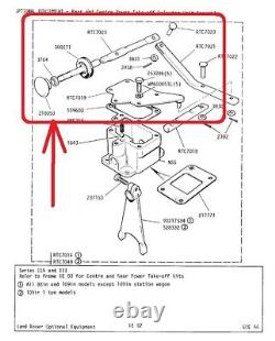 Land Rover Series Centre PTO Control Rod RTC7020 & Knob 218050 & Grommet 508571