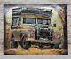Land Rover Series Iii 109 All Metal Canvas Painting 3-d Classic Car Sculpture Nr