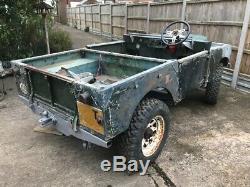 Land Rover series 1 one 80 V8 1950 project lights through the grill