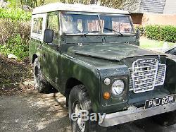 Land rover series 3, swb 21/4 engine. Hard back with windows