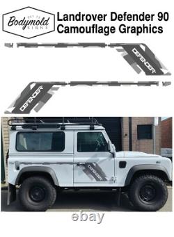 Landrover Defender 90 series camouflage graphics Extra Wide Door Decal