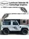 Landrover Defender 90 Series Camouflage Graphics Extra Wide Door Decal