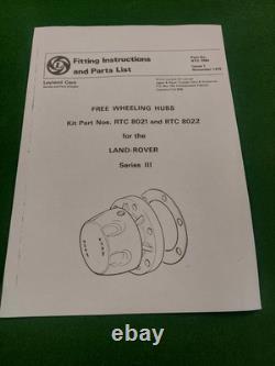 Landrover Series 1 2 2a 3 Fairey 10 Spline Freewheeling Hubs