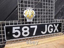 Landrover Series 2 / 2a Mesh Grill with Registration Plate 587 JGX + AA Badge
