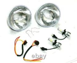 Lucas Headlamp Headlight LED Conversion Kit Fit Land Rover Series 1 2 2a 3 86 88