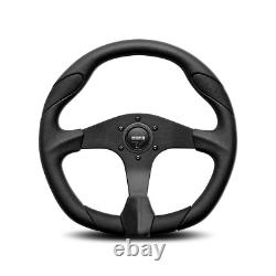Momo Quark Steering Wheel Black/Air Leather 350mm