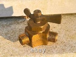 NOS Brass fuel tap. Enots Vintage car Land Rover Series MG Brough Norton, BSA