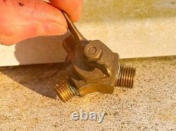 NOS Brass fuel tap. Enots Vintage car Land Rover Series MG Brough Norton, BSA