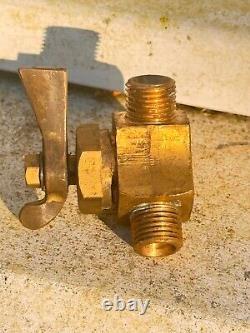 NOS Brass fuel tap. Enots Vintage car Land Rover Series MG Brough Norton, BSA