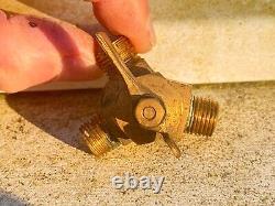 NOS Brass fuel tap. Enots Vintage car Land Rover Series MG Brough Norton, BSA