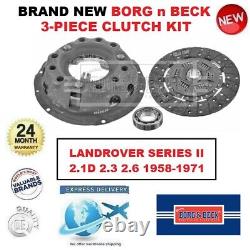 New BORG n BECK 3-PC CLUTCH KIT for LANDROVER SERIES II 2.1D 2.3 2.6 1958-1971