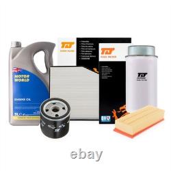 Oil & Air & Fuel Filter & Pollen Filter & 5L Engine Oil 5W30 Fits BMW 3 Series