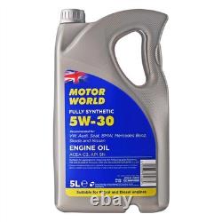 Oil & Air & Fuel Filter & Pollen Filter & 5L Engine Oil 5W30 Fits BMW 3 Series
