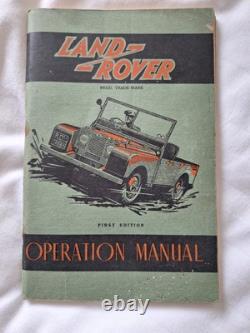 Original 1950 Land Rover Series 1 Owners Operation Manual Instruction Handbook