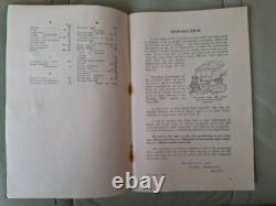 Original 1950 Land Rover Series 1 Owners Operation Manual Instruction Handbook