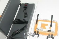 PAIR grey vinyl bench seat + lap belts Fits Land Rover Defender 90/110 Series 88