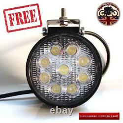 Pair 7 Led Black Halo Headlights E Marked Rhd 110 90 For Land Rover Defender