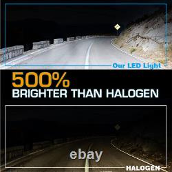 Pair 7 Led Black Halo Headlights High Low White/amber Drl Dot E Marked Uk Eu Us