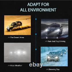 Pair 7 Led Black Halo Headlights High Low White/amber Drl Dot E Marked Uk Eu Us