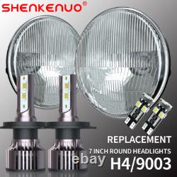 Pair 7inch LED Headlights High/Low Beam Light 6000K For MG Midget 1964-1979