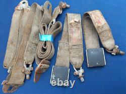 Pair Of Original Genuine Land Rover Series 2 2a Seat Belts, Inc Anchorage Loops