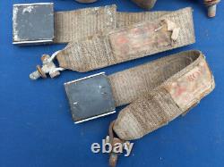 Pair Of Original Genuine Land Rover Series 2 2a Seat Belts, Inc Anchorage Loops