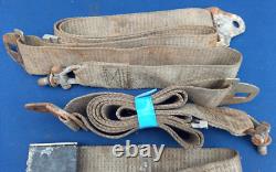 Pair Of Original Genuine Land Rover Series 2 2a Seat Belts, Inc Anchorage Loops
