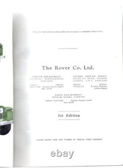 Parts Catalogue Land rover Series II & IIA Petrol & diesel models 1964 450 pages