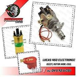 Powerspark Electronic Distributor 45D4 with Lucas Gold Sports Coil DLB105