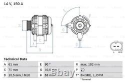 RTG Alternator Fits Land Rover Freelander BMW 3 Series 2.0 D TD4 3.0