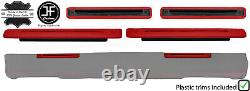 Red Dash Dashboard 2x Leather Air Vents Plastic Trim Fits Land Rover Series 3