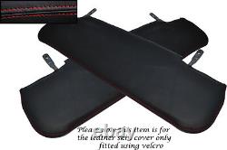Red Stitching Fits Land Rover Series 2 2a 3 2x Sun Visors Leather Covers Only