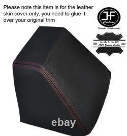 Red Stitching Lower Dash Side End Cap Leather Cover Fits Land Rover Series 3