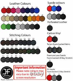 Red Stitching Lower Dash Side End Cap Leather Cover Fits Land Rover Series 3