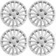 Rover Metro 14 Lightning White Universal Car Wheel Trim Covers