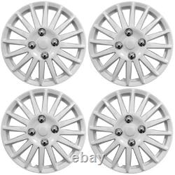 Rover Metro 14 Lightning White Universal Car Wheel Trim Covers