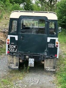 Series Land Rover with tropical roof. First Series 3 or last Series 2a 1970