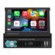 Single Din Android Car Radio Stereos Wifi Gps Navs Retractable Screen Withrear Cam