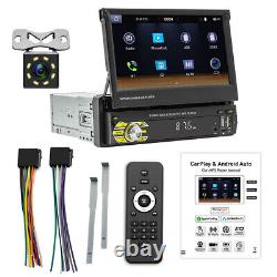 Single Din Android Car Radio Stereos WIFI GPS Navs Retractable Screen WithRear Cam