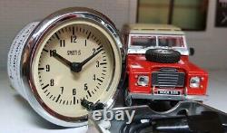 Smiths Dash Panel 12v 2 Analogue Time Clock Magnolia Land Rover Classic Car