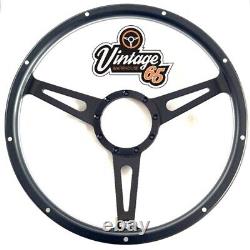 Steering Wheel & Boss Fittings 15 Black Wood For Land Rover Defenders 48 Spline