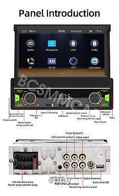 Stereo Car Radio MP5 Player Bluetooth FM USB AUX Head Unit For Carplay WithCamera